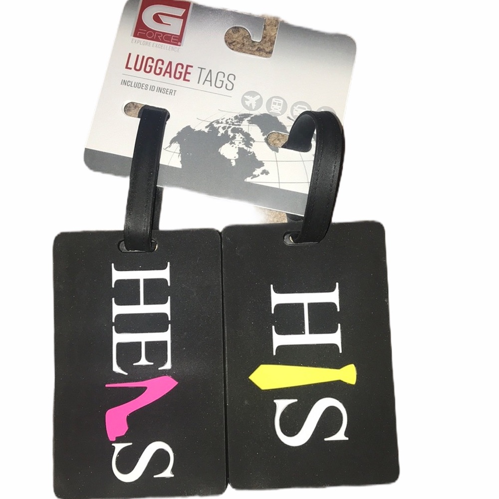G Force 2-pk PVC His and Her Luggage Tags